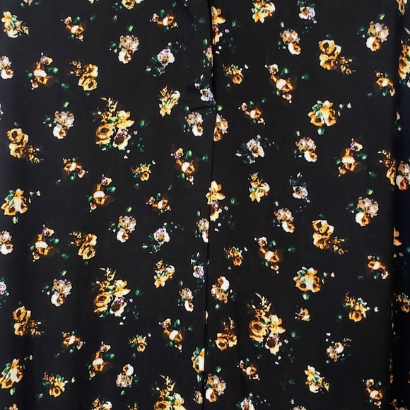 Philosophy Woman Viscose Floral Print Blouse Black Yellow White Size 3X - Picture 11 of 16